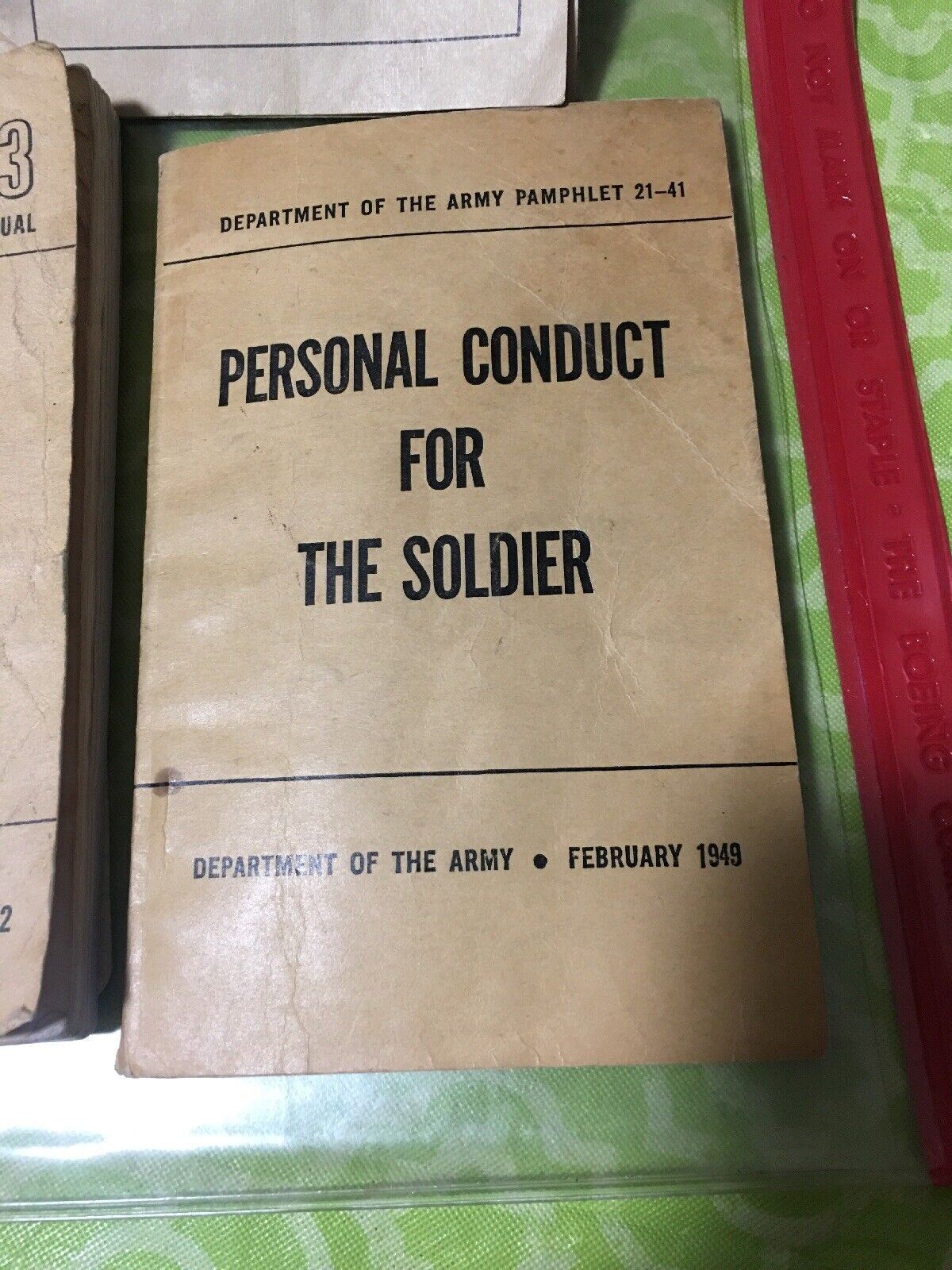 Bundle 1952 The Soldier's Guide Department of the Army Field Manual FM 21-13