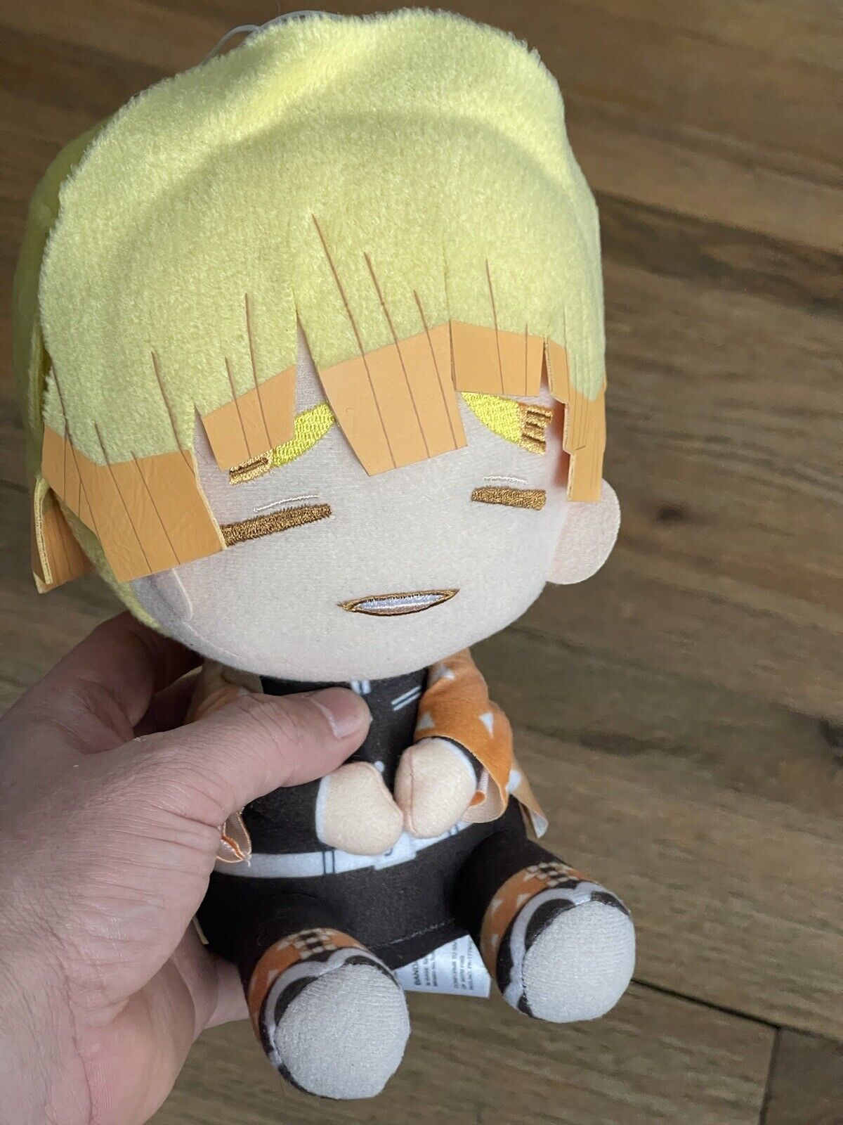 Demon Slayer Zenitsu Sitting Anime Plush Doll (26)