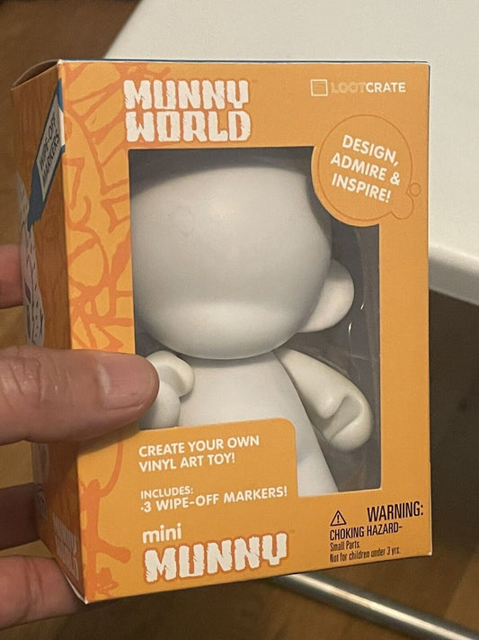 LootCrate Munny World Create Your Own Vinyl Art Toy DIY Craft 3 Wipe-off Markers