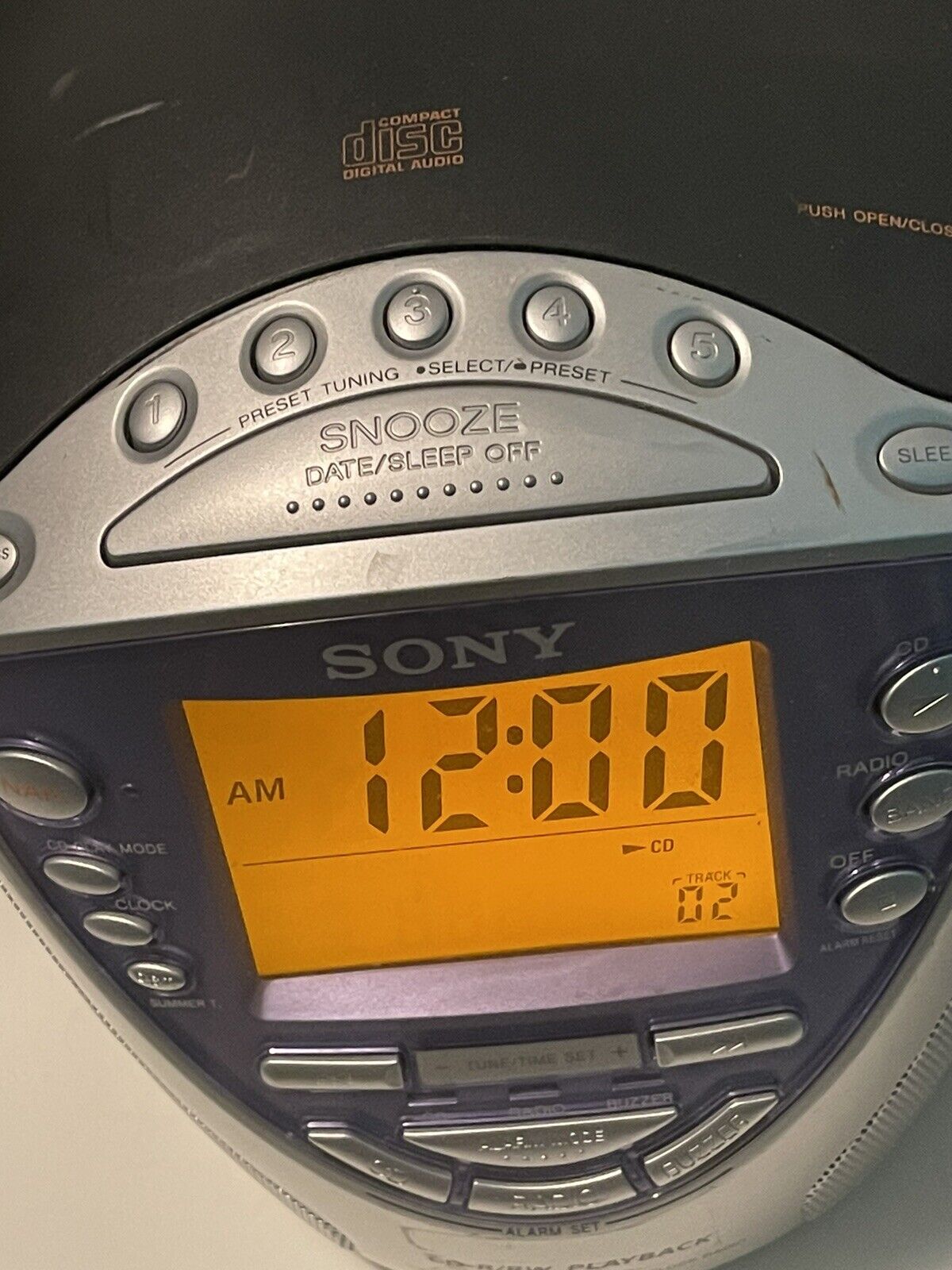 Sony Dream Machine CD Clock ICF-CD853V Weather / FM/AM Radio /