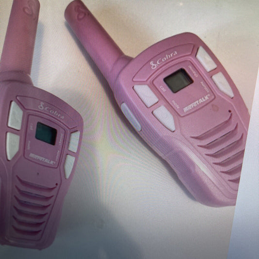 Cobra Micro Talk CX131A Walkie Talkie, Kids Pink 2 Way Channel Radios