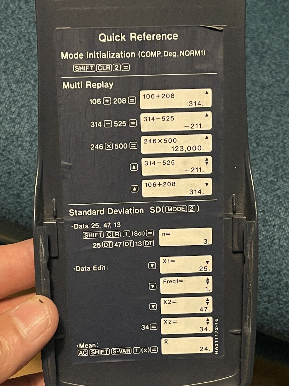 Casio fx-82MS Scientific Calculator 2-Line Display 240 Function STAT Data Editor