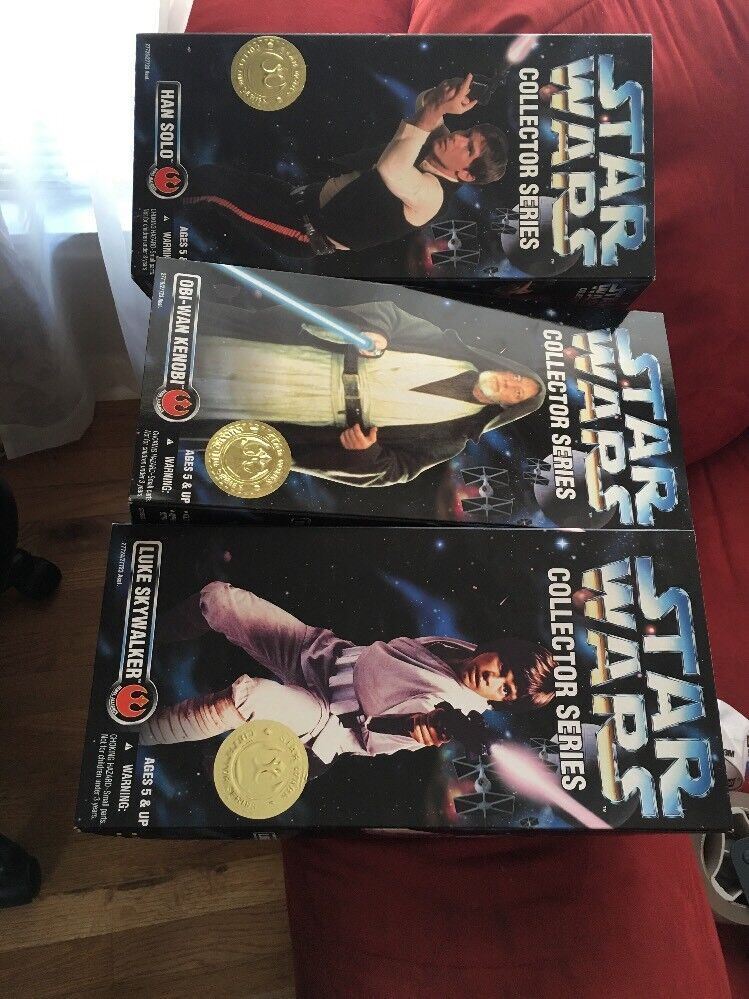 Star Wars Han Solo, Obi-wan Kenobi And Luke Skywalke12” Action Figure Collector