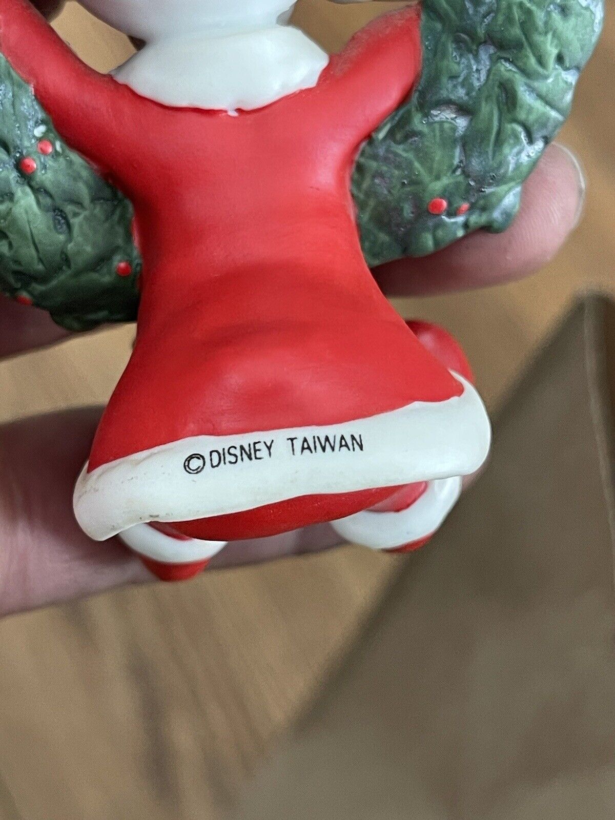 1993 Grolier Disney Daisy Duck Merry Christmas Ornament, Taiwan, Vintage