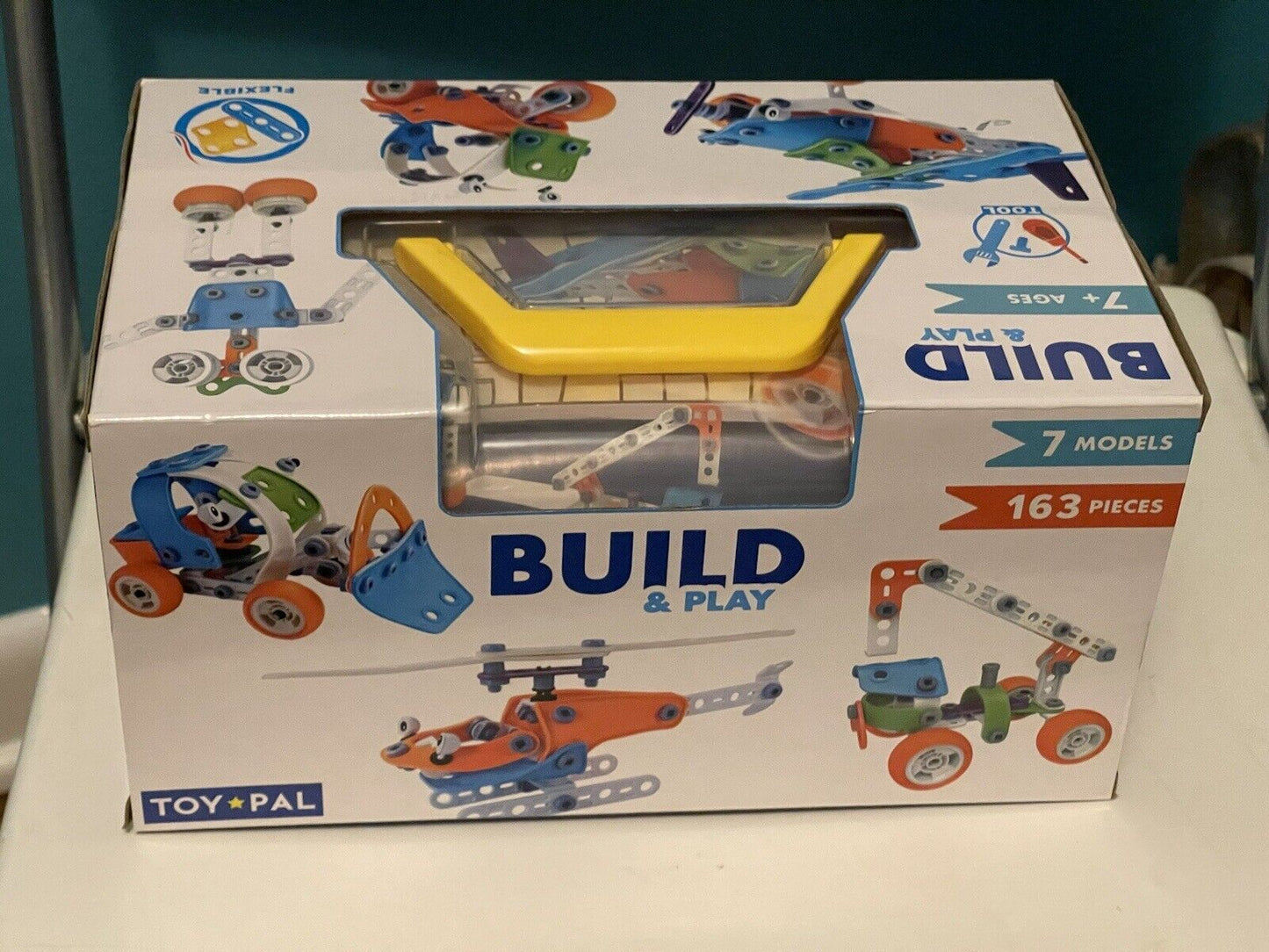 NEW IN BOX STEM Building Toys  7 Models Kit STEM TOY 163 PIECES  W/CASE