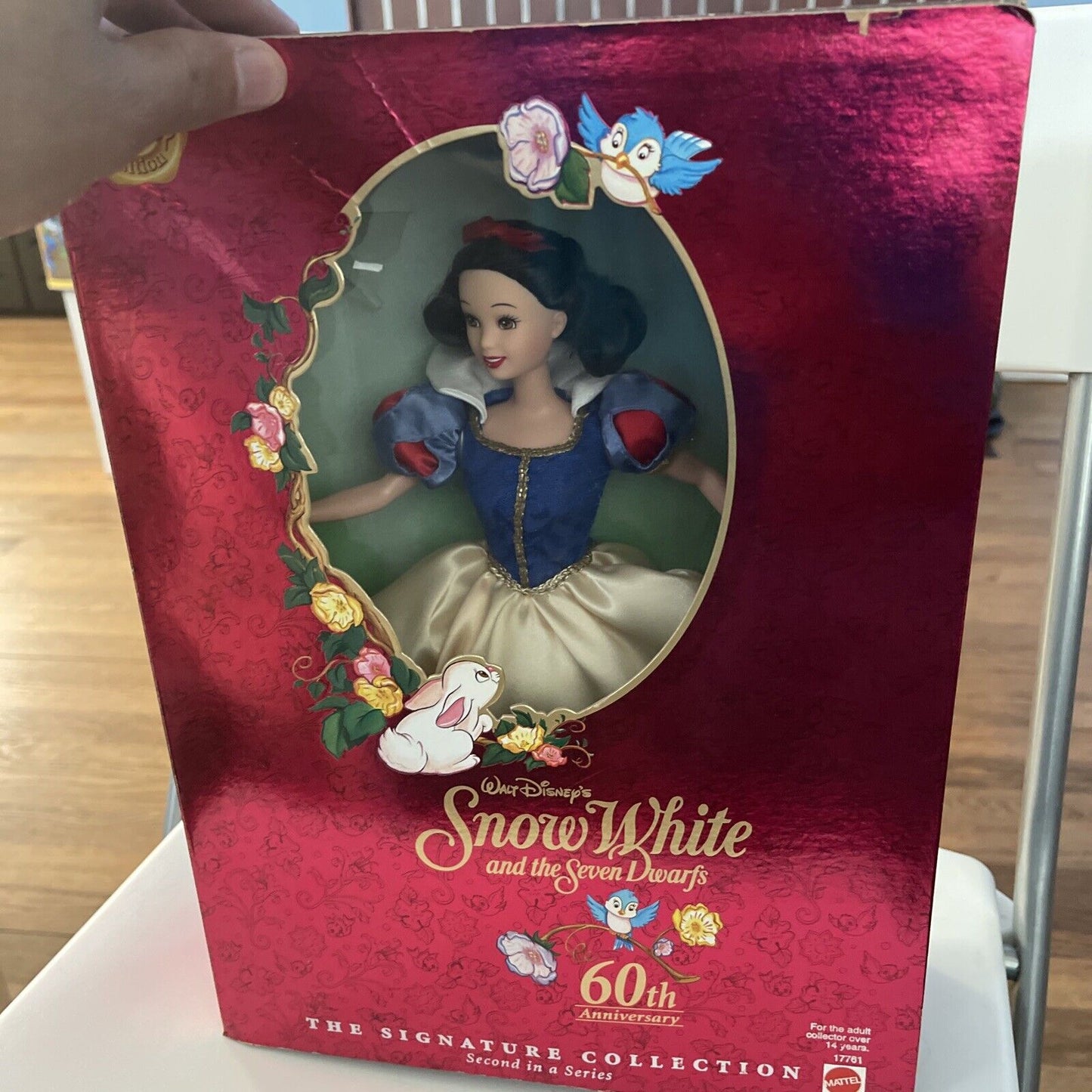 Vintage 1997 Snow White 60th Anniversary Barbie Doll Mattel Red Box. 