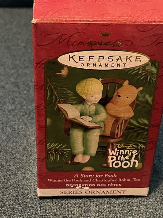 2001 Hallmark A STORY FOR Winnie the POOH Christmas Ornament CHRISTOPHER ROBIN