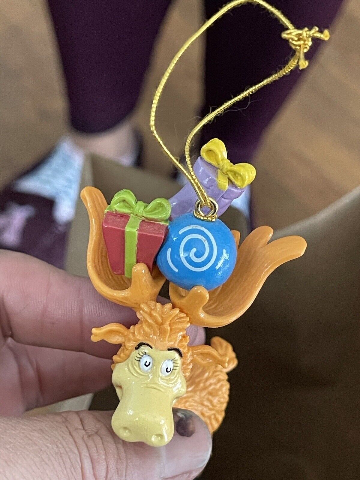 Dr. Seuss THIDWICK THE BIG HEARTED MOOSE 4" Christmas Tree Ornament - Enesco 