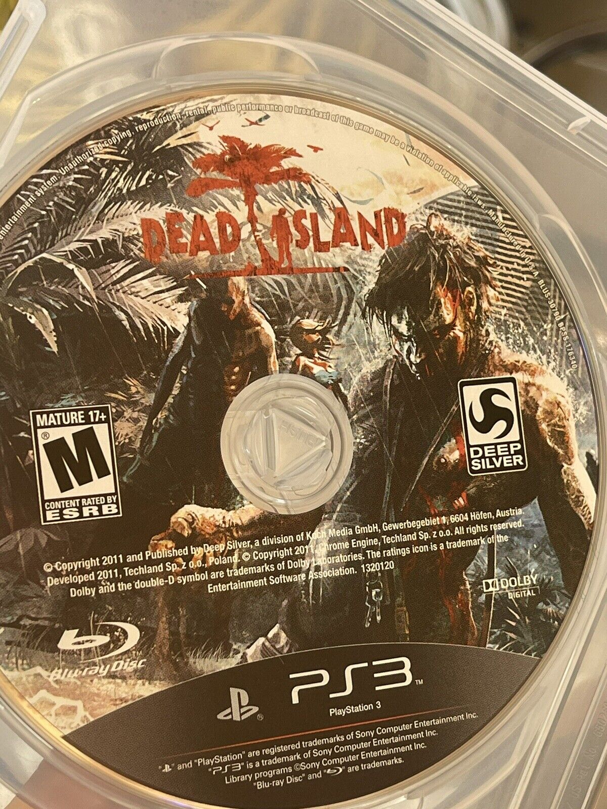 Dead Island (Sony PlayStation 3, 2011)  Missing Cover , Comes With Manual