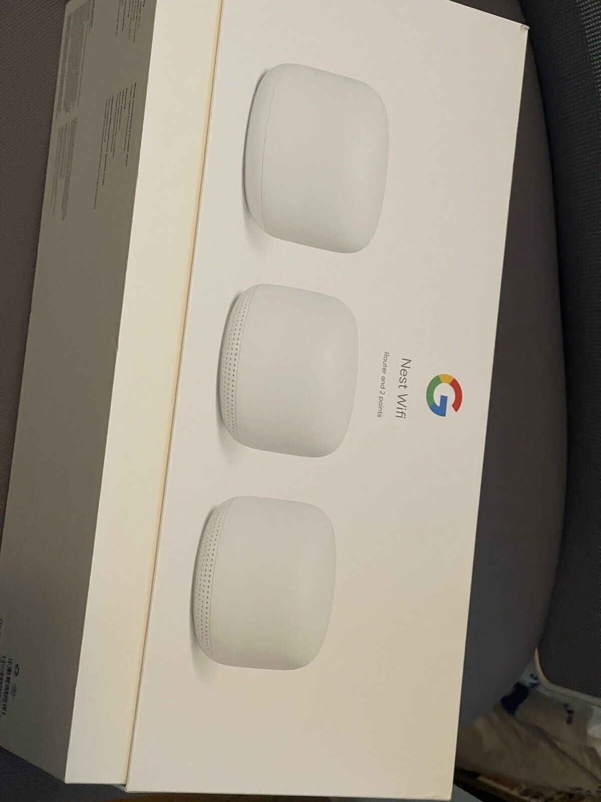 Google Nest WiFi 2200 Mbps Mesh Router and Two Points - White GA00823