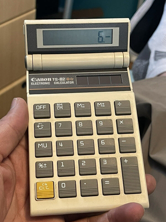 Vintage Canon TS-82 electronic solar-powered calculator