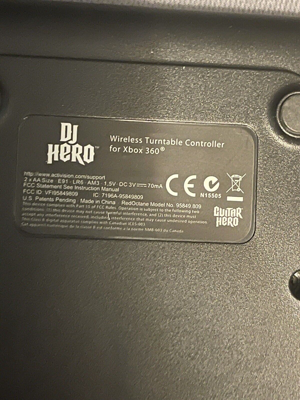 DJ Hero Wireless Turntable Controller for Xbox 360 