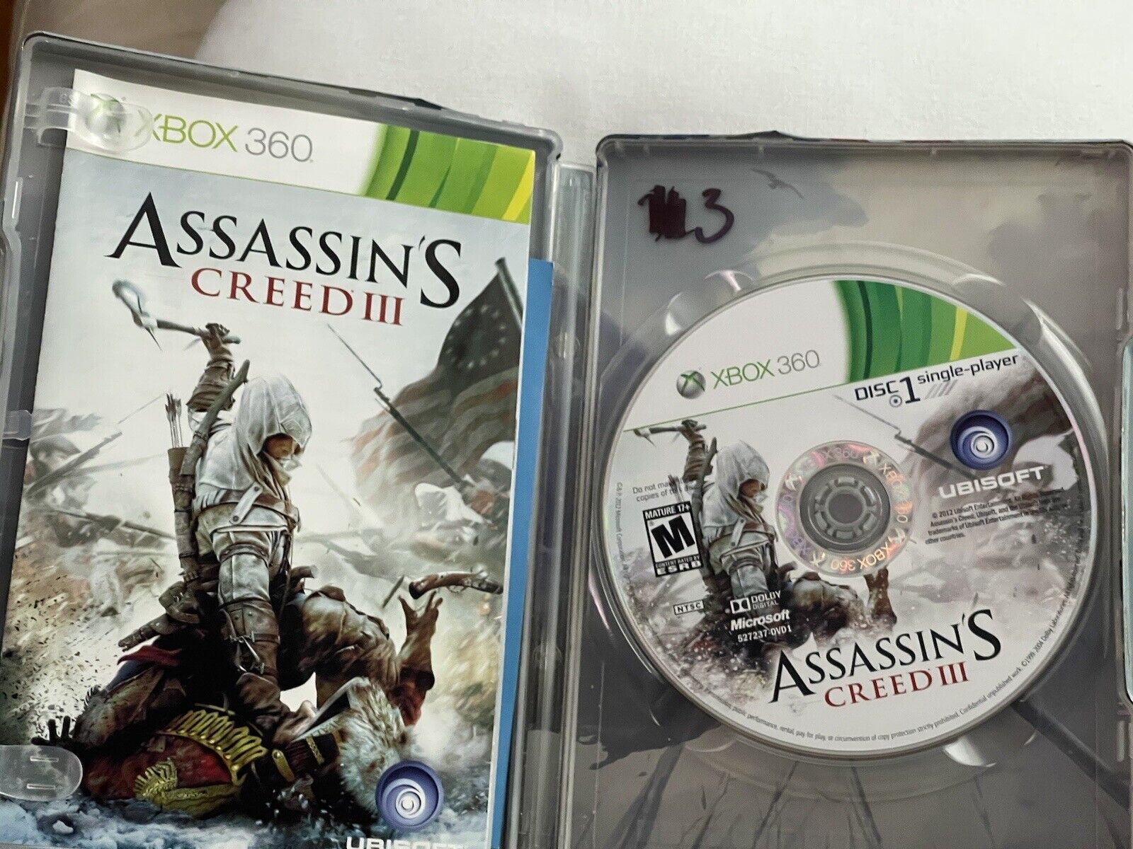 Assassin's Creed III 3 Xbox 360 Steelbook Complete