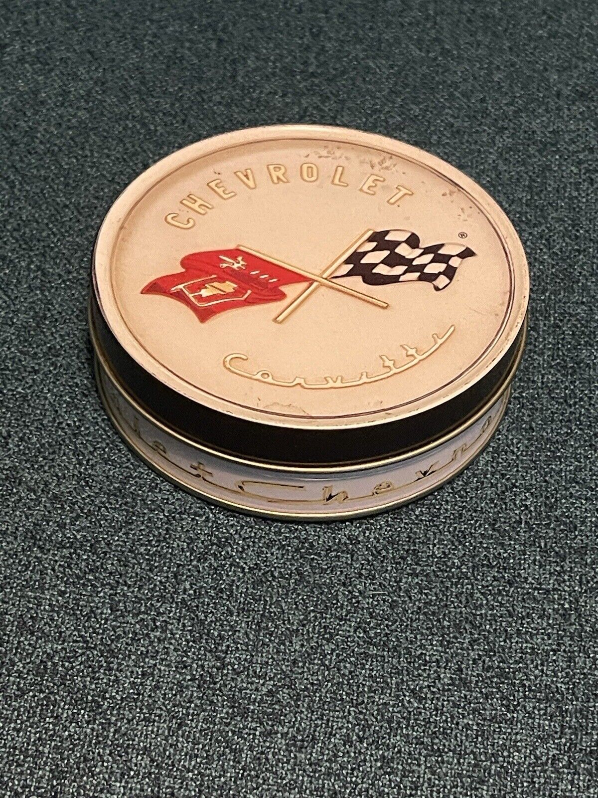 Chevrolet Corvette Bel Air 3 Coaster Set Tin Canister