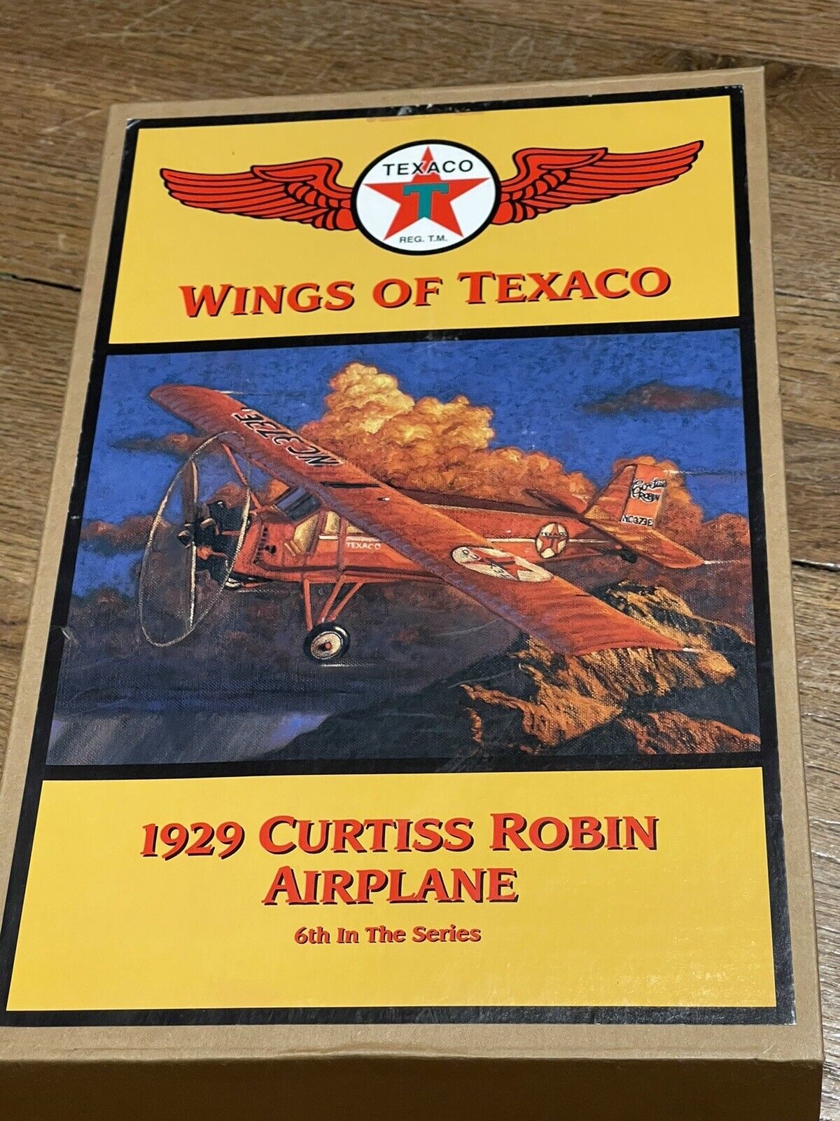 1929 Wings of Texaco Curtiss Robin Plane ERTL Die Cast Airplane Bank 6th Series