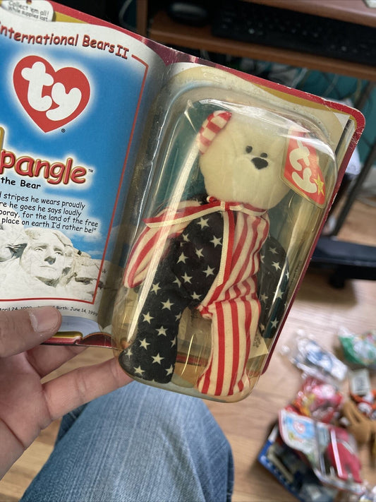 Ty Beanie Babies-Rare! Spangle The Bear - McDonalds - 1999 in original packaging