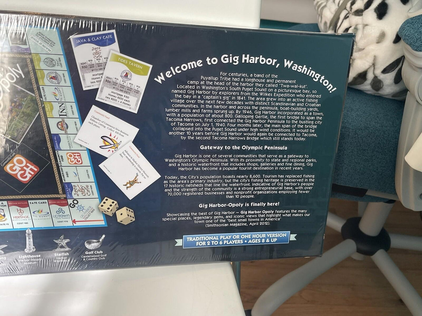 Gig Harbor - Opoly Monopoly Board Game Washington Rare Retired Brand New In Box