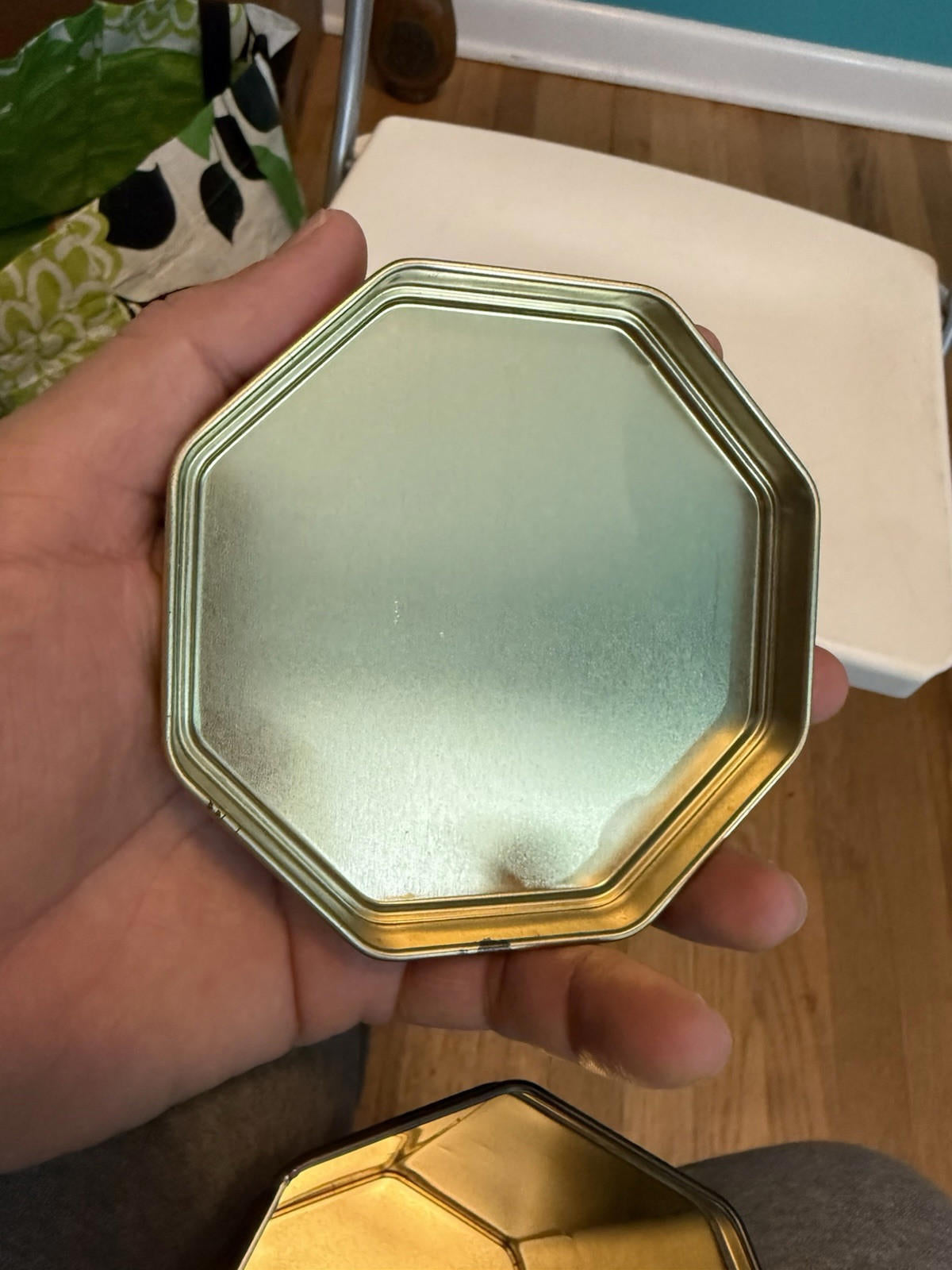 Vintage Repro. 1994 First Edition Fleer Dubble Bubble Tin Canister Octagon Black