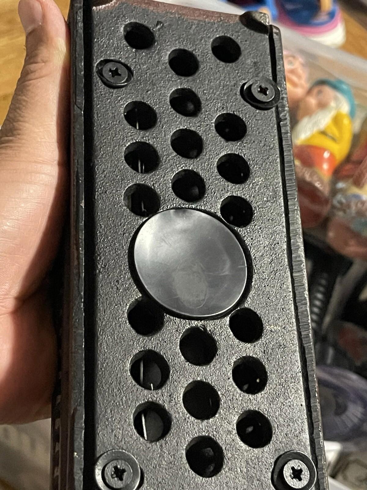 Vintage Cast Iron Toy Mechanical Bank. "Birdie, Putt" Golfer & Caddy.