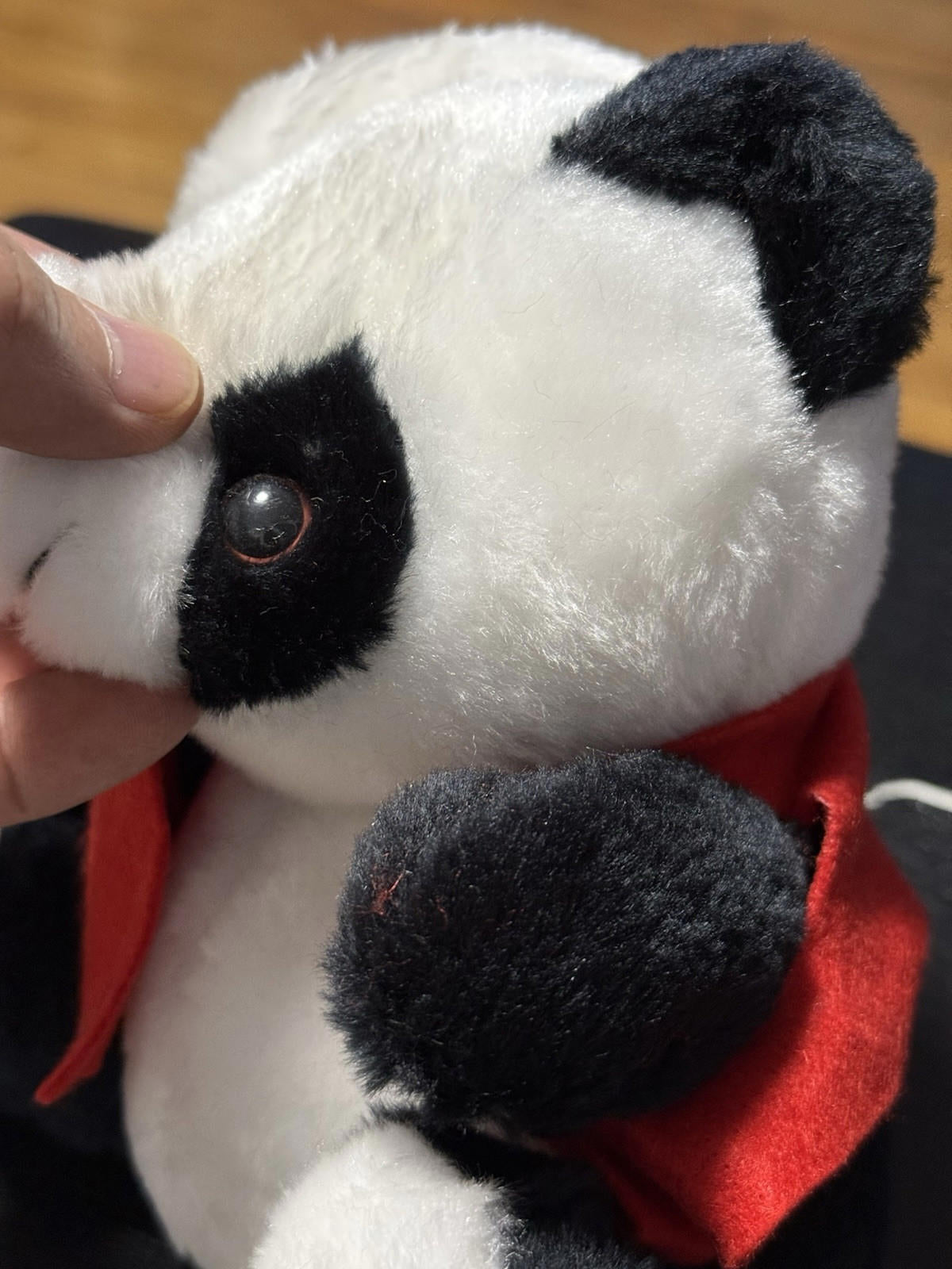 8’ panda bear stuffed animal plush Vintage Made In Taiwan