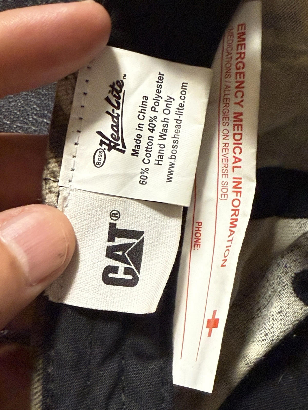 CAT Headlight Hat Camouflage Camo Adjustable Cap Light H005