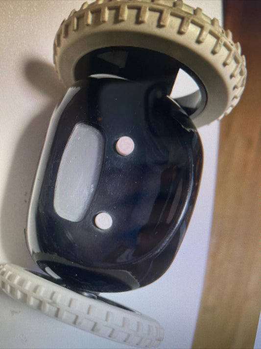 clocky alarm clock on wheels nanda almond