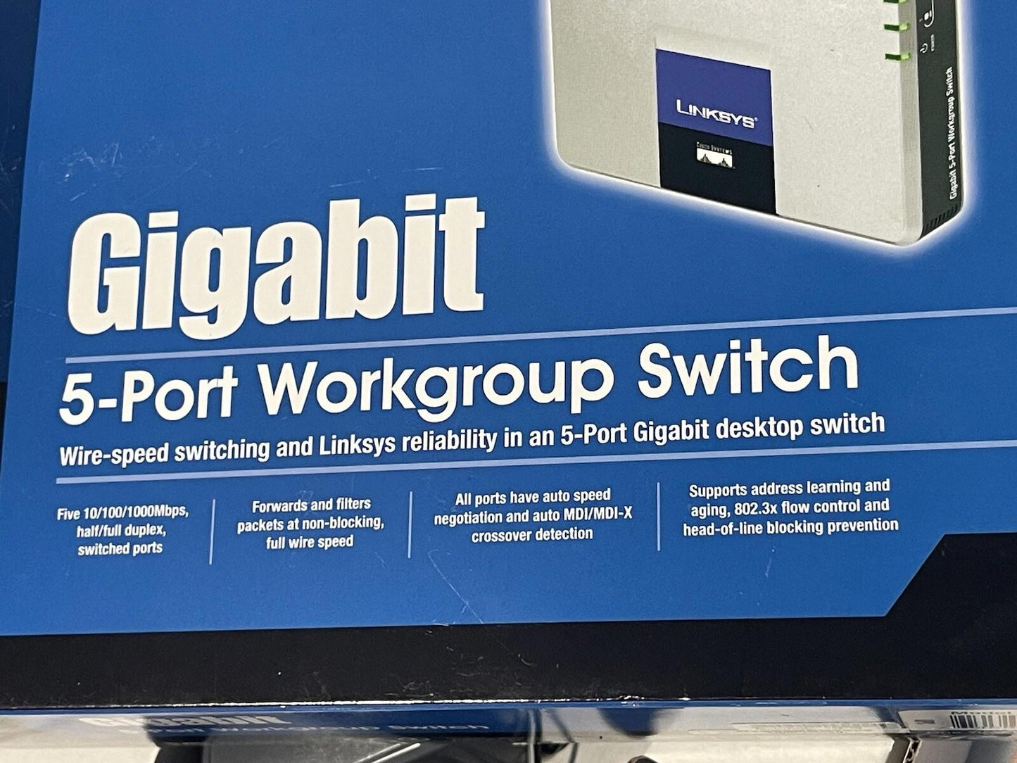 Linksys  Instant Gigabit (EG005W) 5-Ports External Switch 10/100/1000Mbps