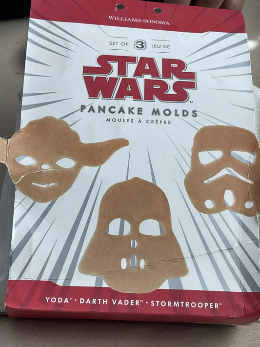 Williams Sonoma Star Wars Pancake Molds Faces Yoda Darth Vader Stormtrooper