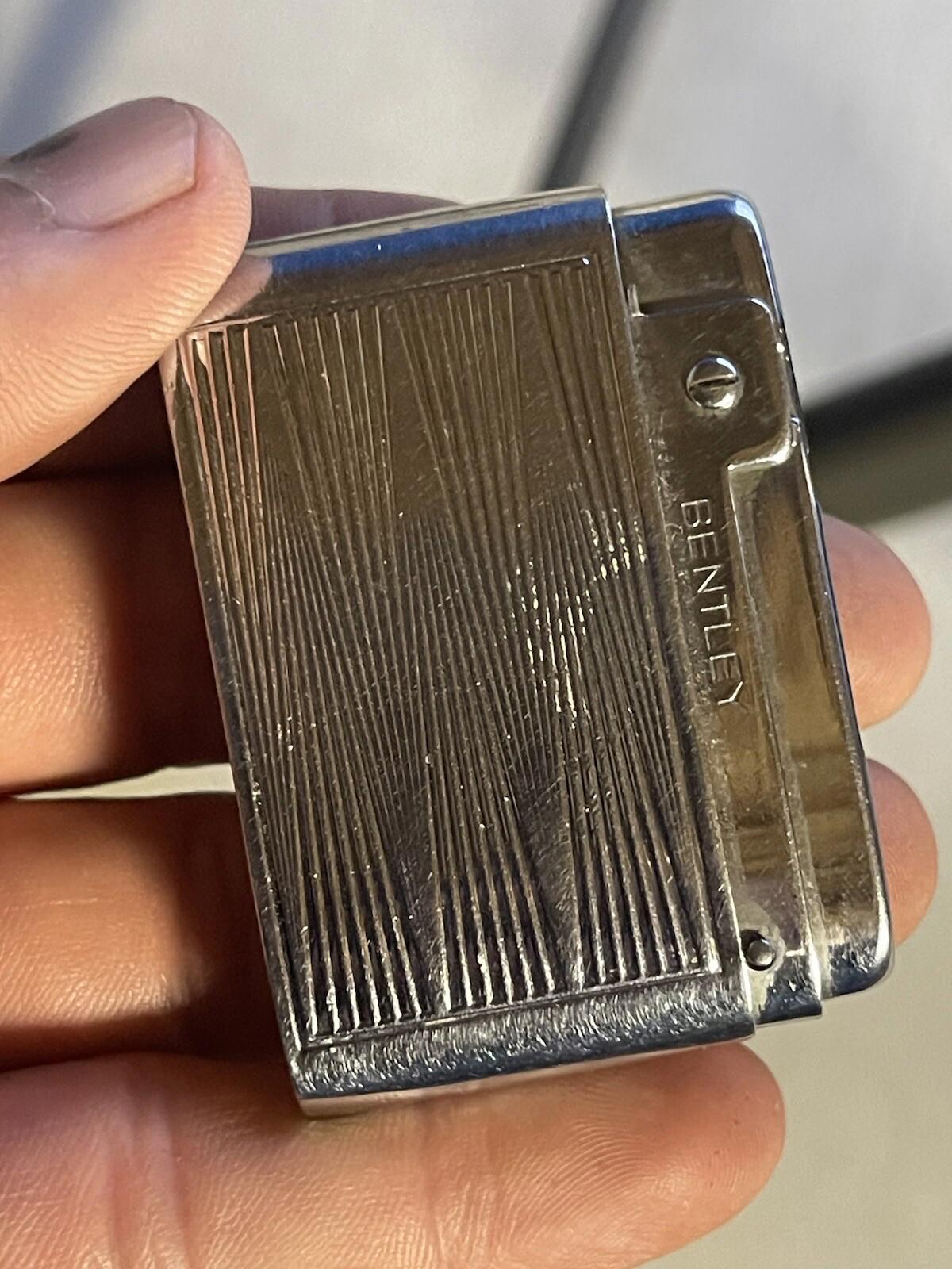 Vintage Bentley Lighter Chrome Metal Made in Austria Cigarette Lighter