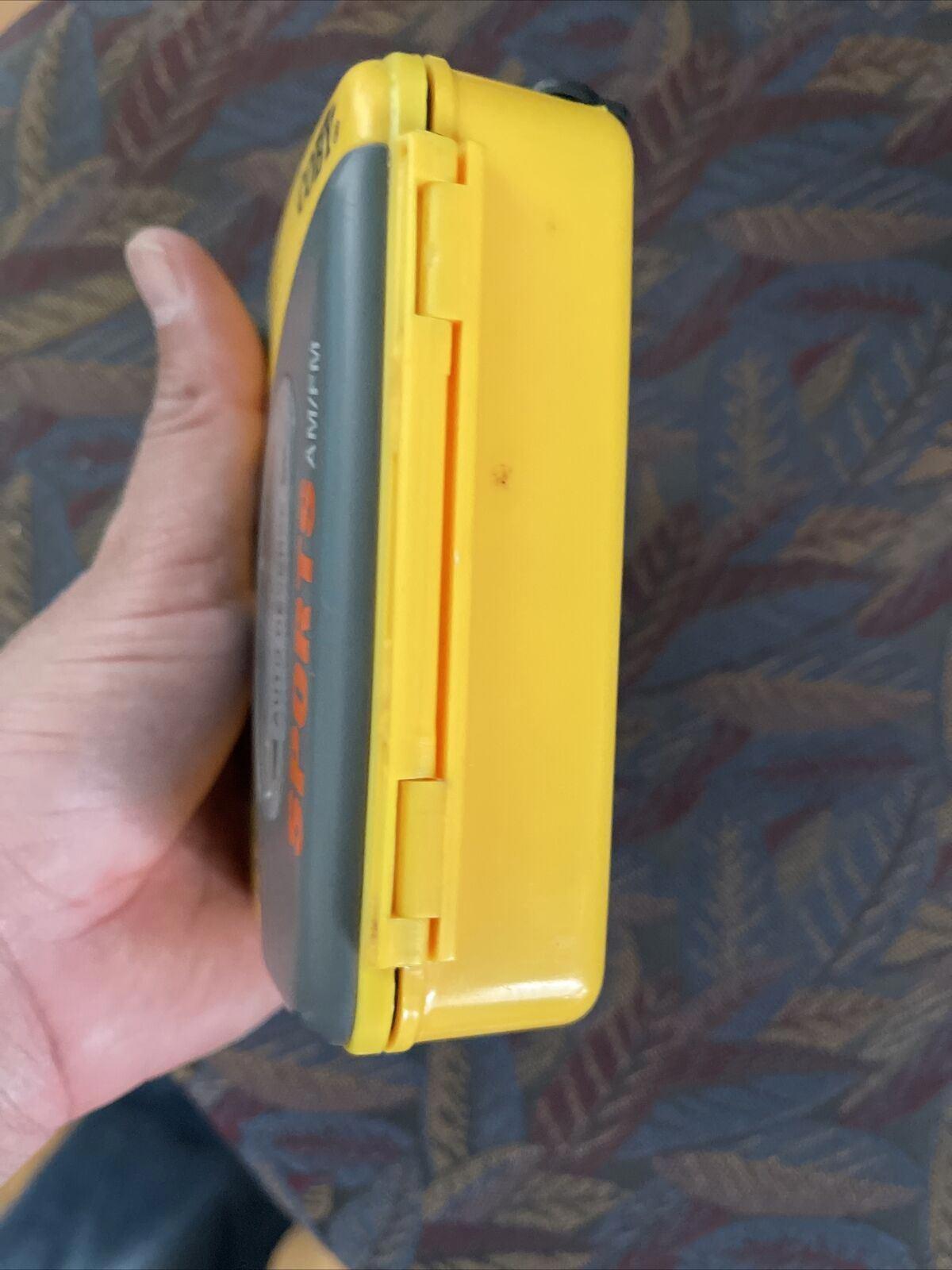 Coby All-Weather AM/FM Radio & Cassette Player Sports CX-76 Yellow