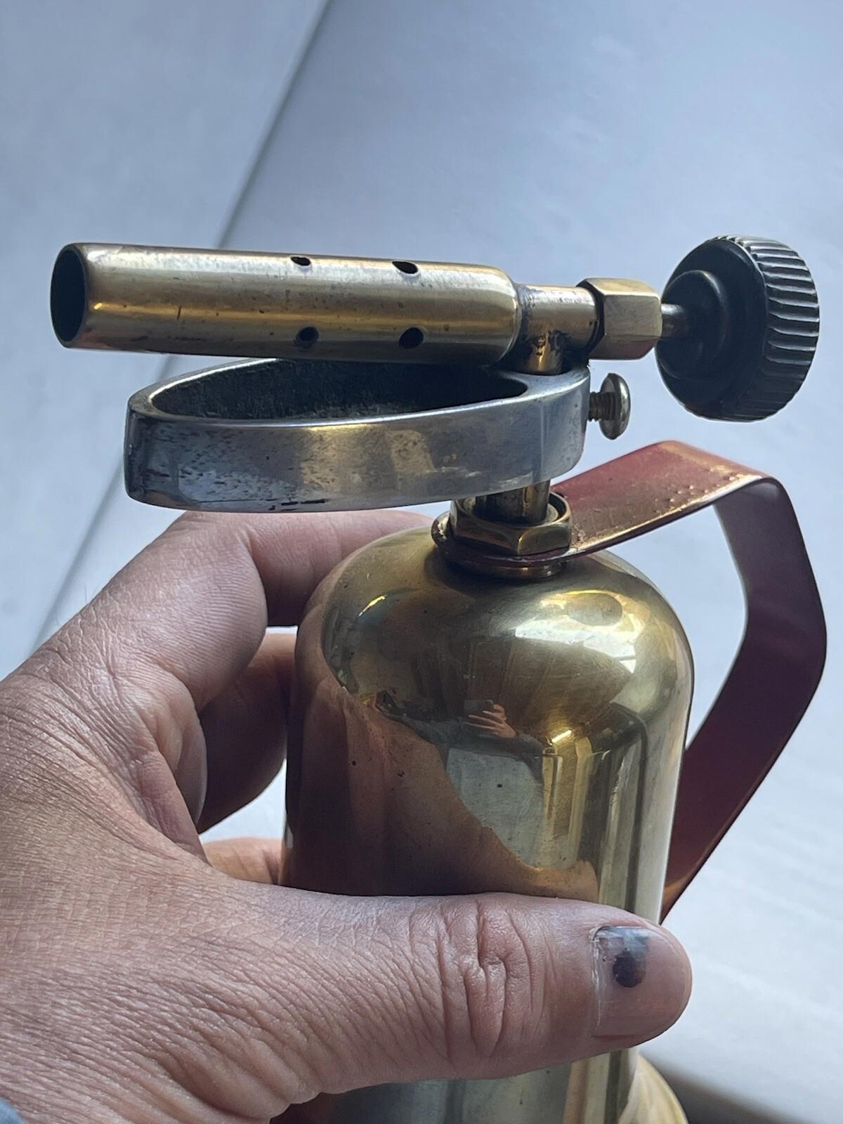 Vintage Antique Welding Plumbing Soldering Iron Gas Blow Torch 5 1/2" tall