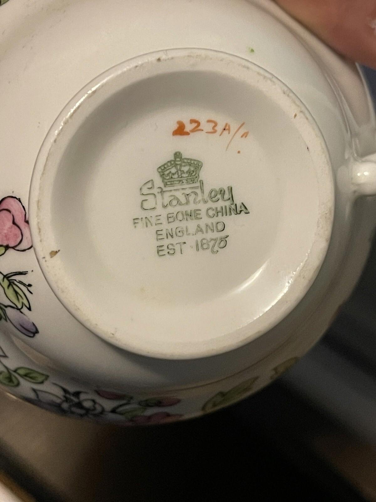 Vintage stanley Bone China Teacup and Saucer