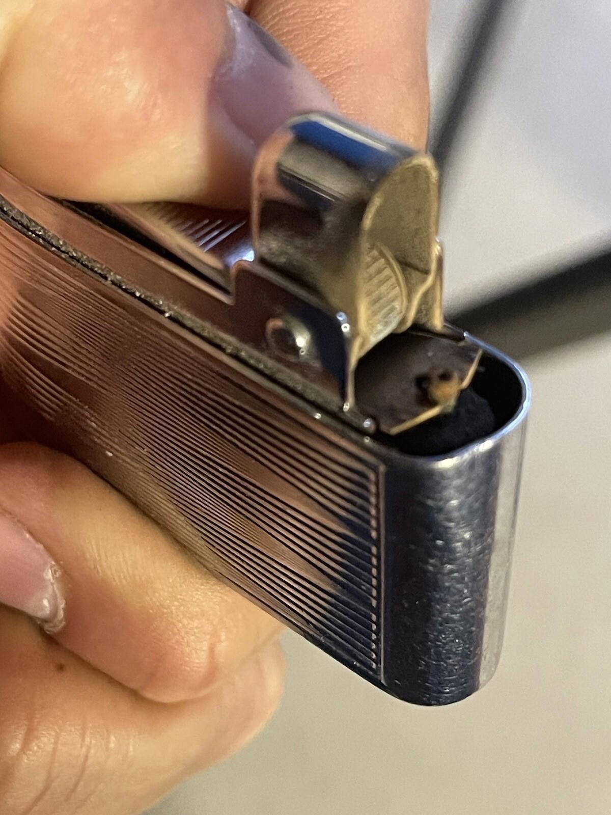 Vintage Bentley Lighter Chrome Metal Made in Austria Cigarette Lighter