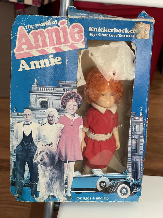 Vintage 1982 The World of Annie Annie kid  6" Doll  Knickerbocker #3856 w box