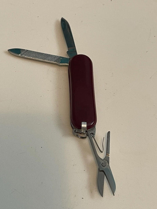 Vintage Mini Folding Knife Toothpick Tweezer Keyring Keychain