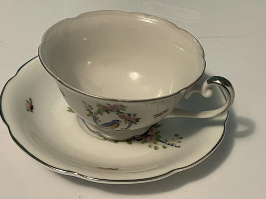 Vintage MMS Club China Fine bone china teacup and sauce