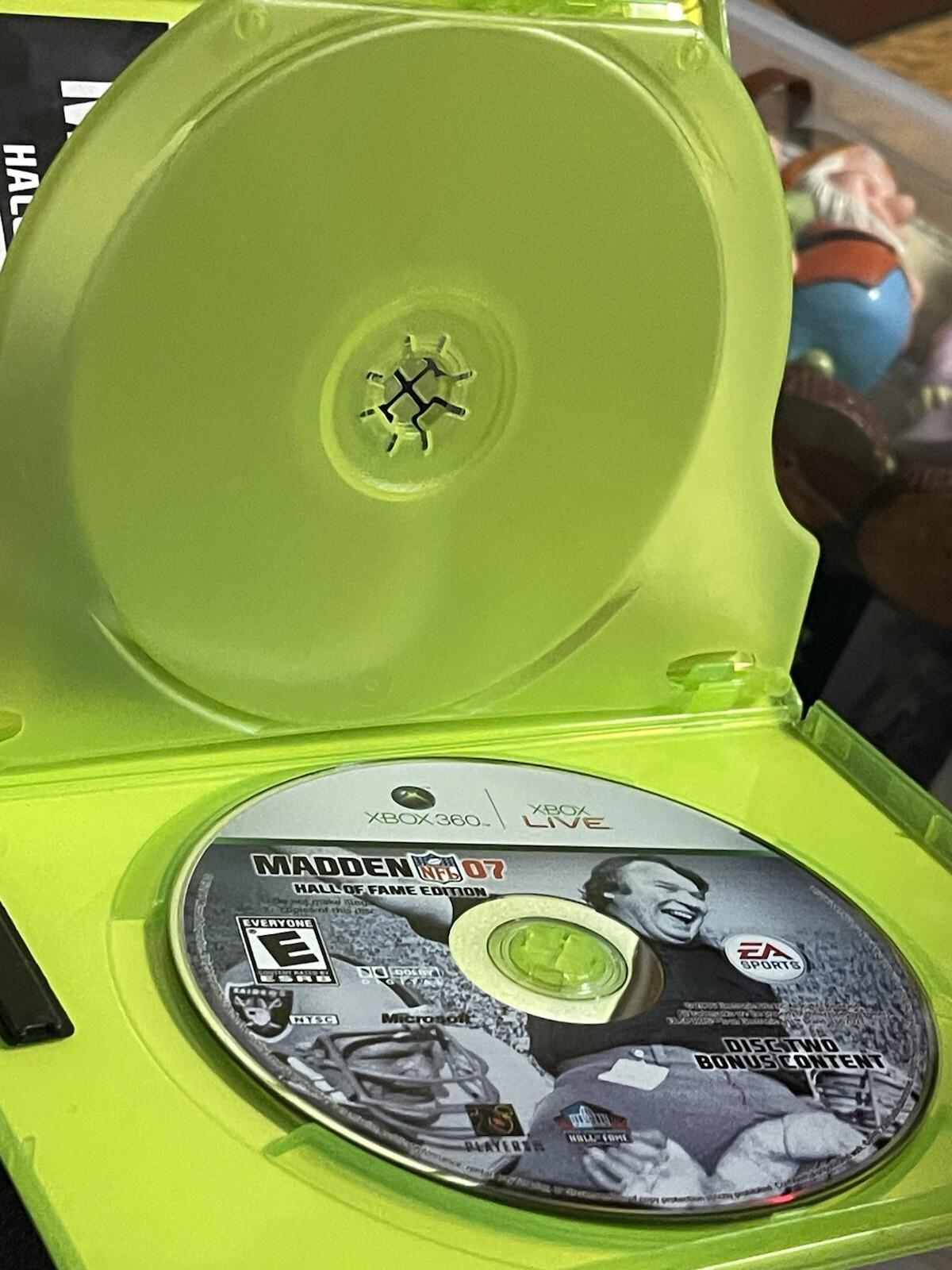 Madden NFL 07 Hall of Fame Edition Microsoft Xbox 360 System Game