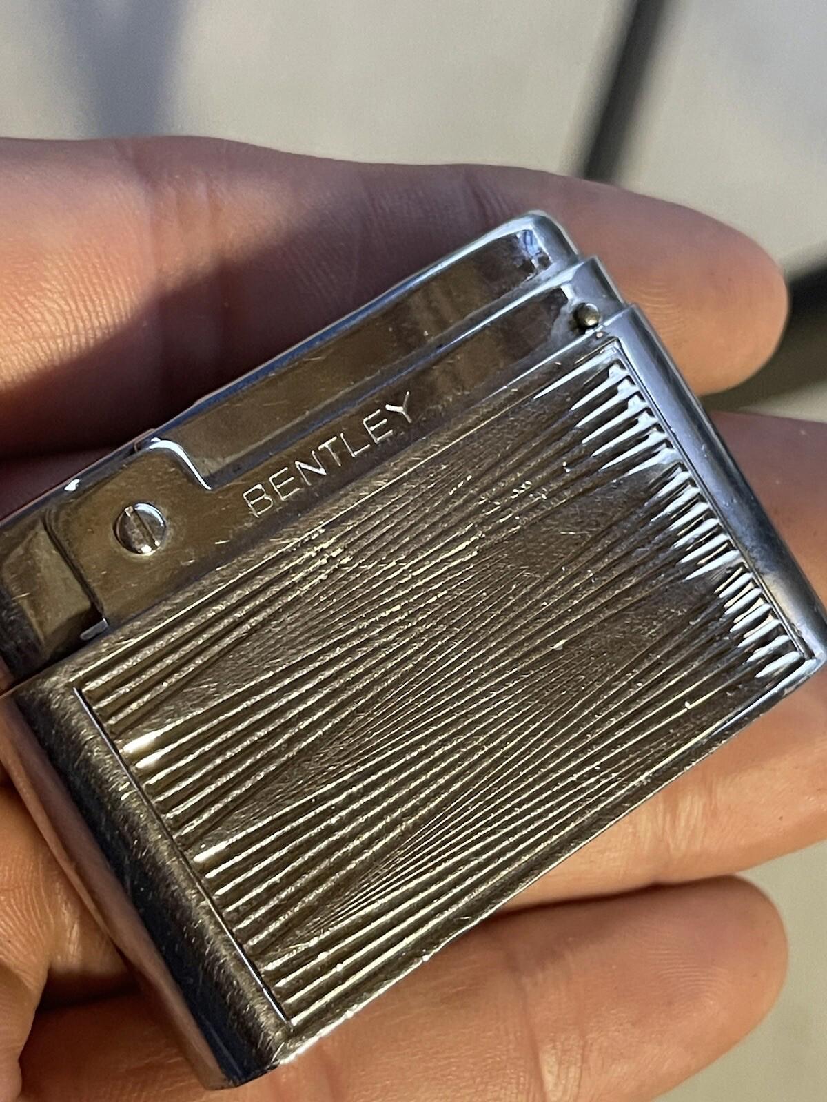 Vintage Bentley Lighter Chrome Metal Made in Austria Cigarette Lighter