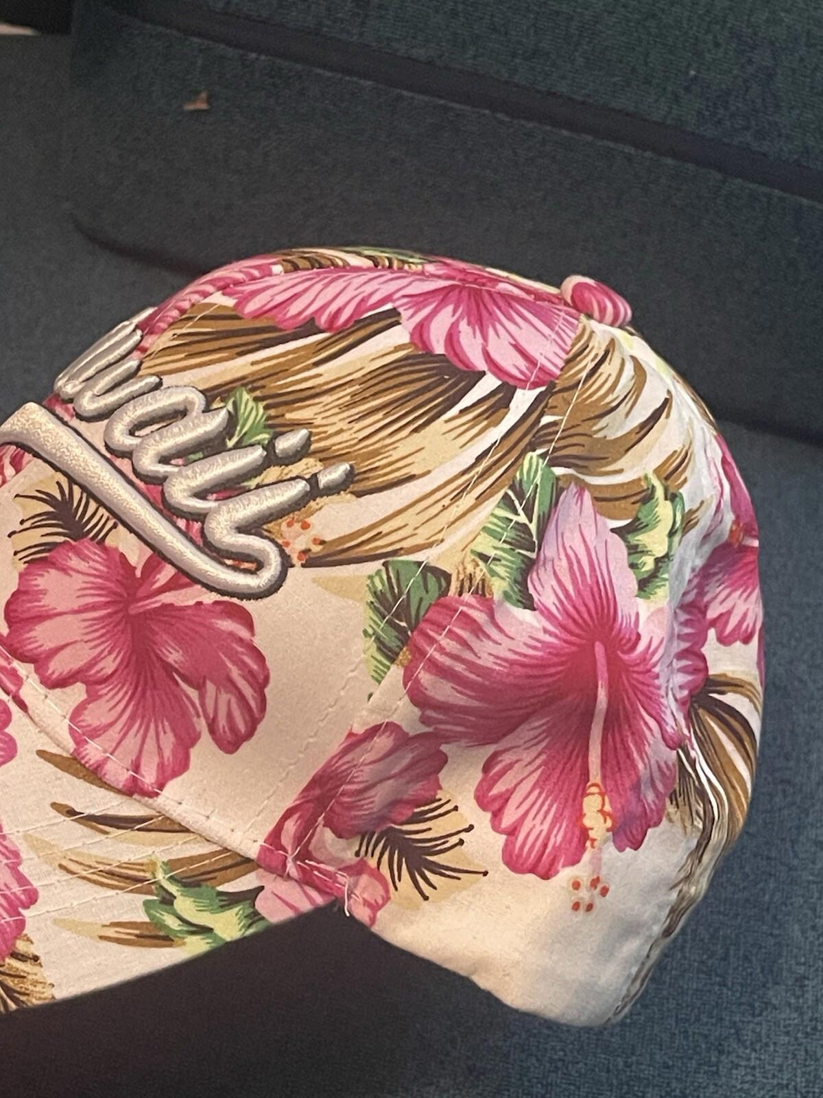 Vintage Hawaii Floral Pattern Snapback Ball Cap Hat