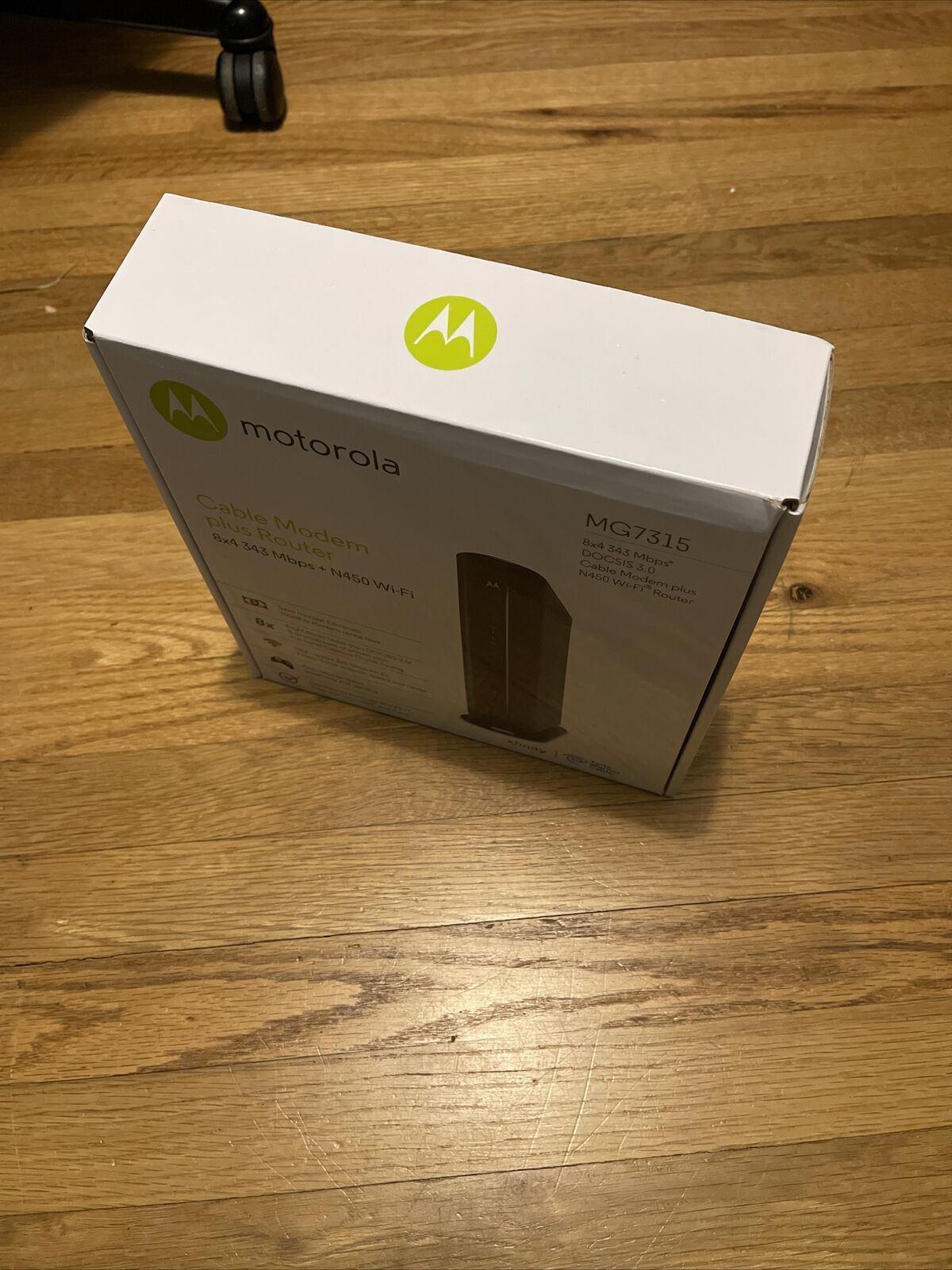 Motorola MG7315 8x4 343 Mbps DOCSIS 3.0 Cable Modem Plus N450 Wi-Fi Router