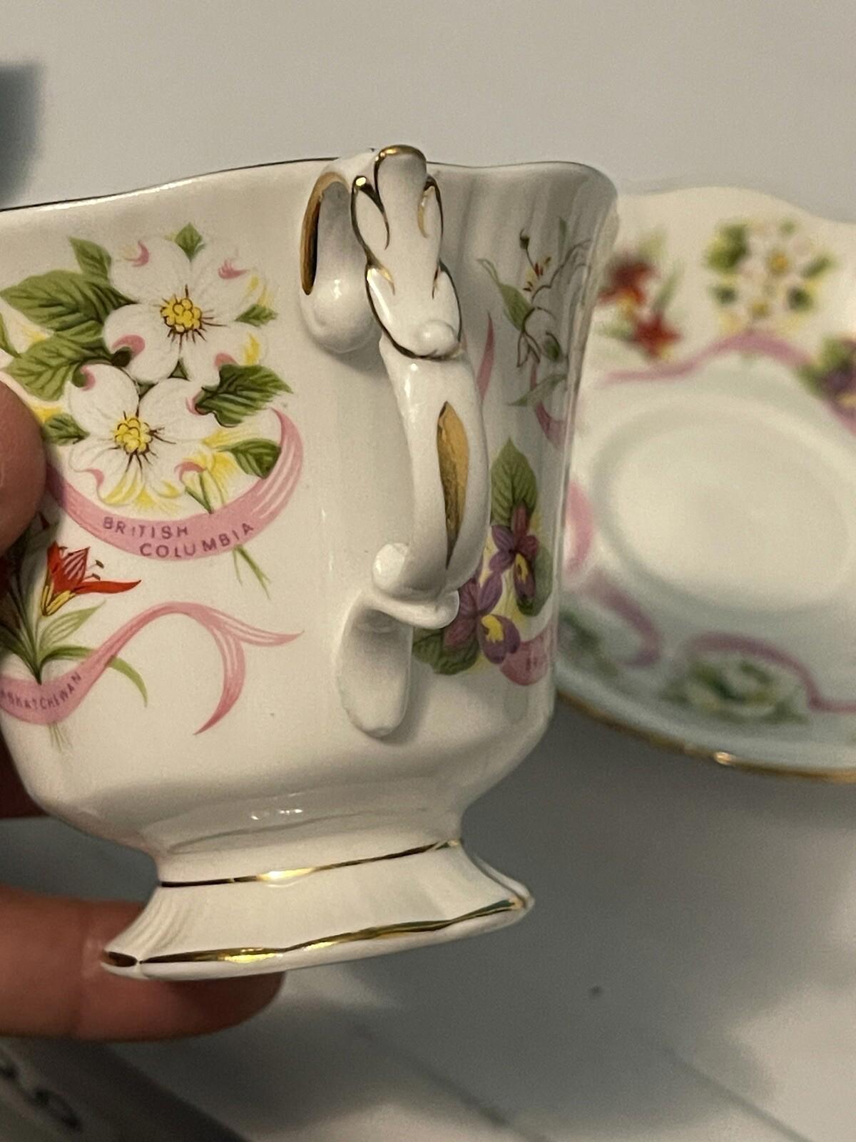 Royal Albert Cup & Saucer Canada “Our Emblems Dear” Bone China