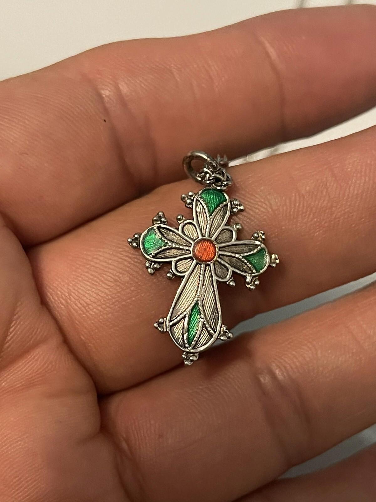 vintage Cross neck lace