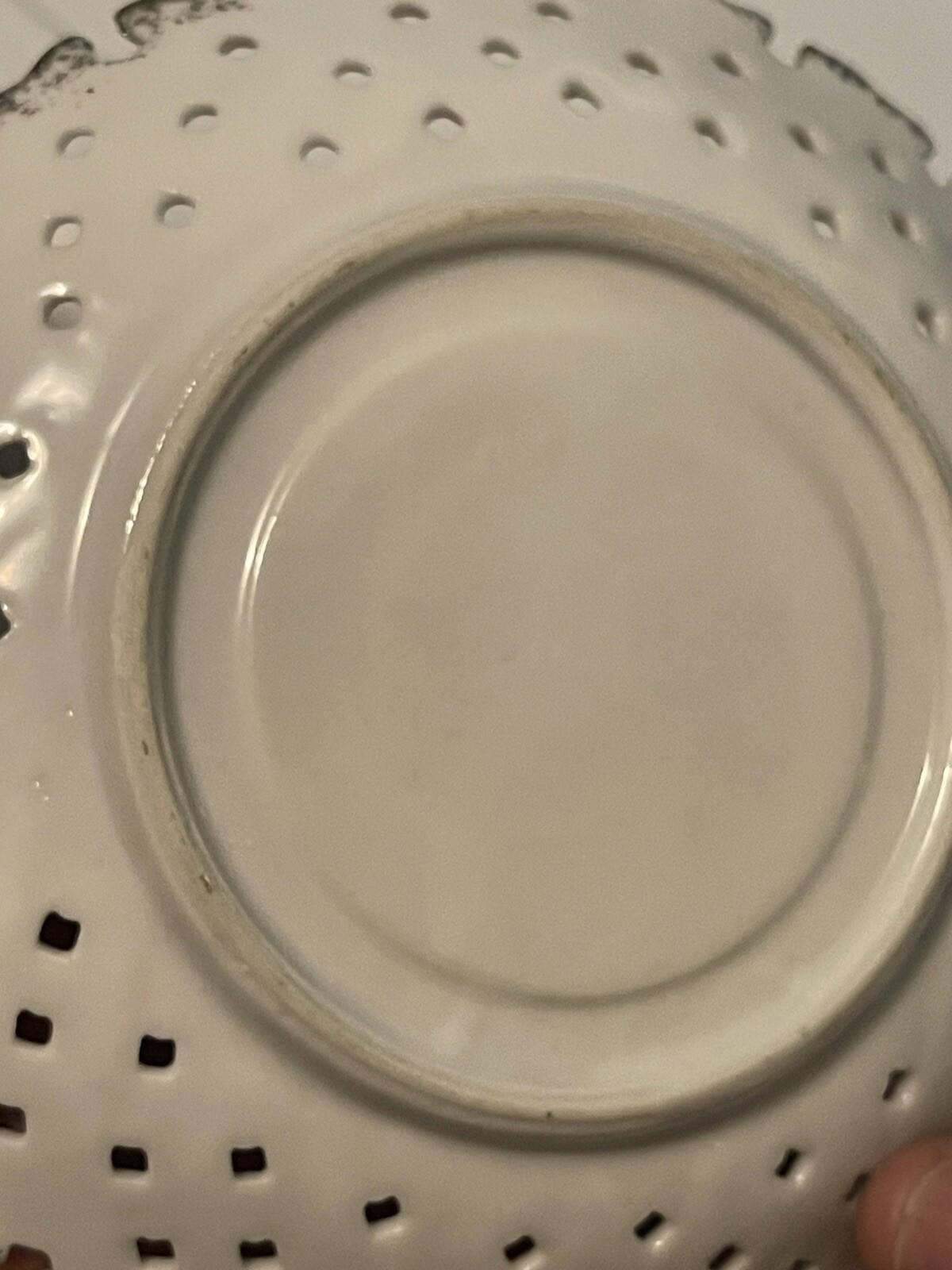 Vtg Hand Painted Footed Teacup Saucer Gold Gilded