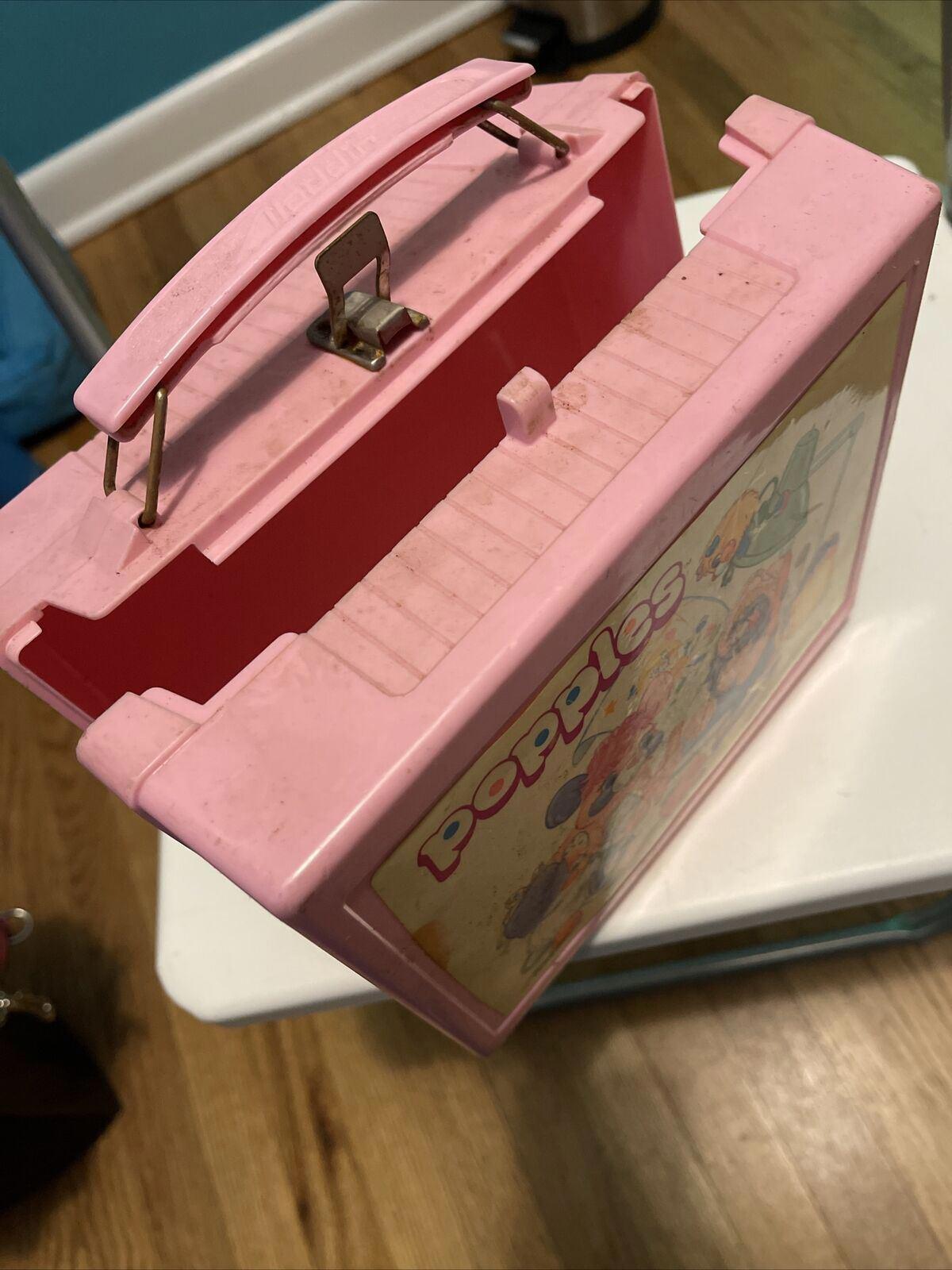 Vtg 1986 Aladdin "Popples" Plastic Lunch Box