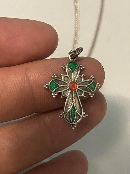 vintage Cross neck lace