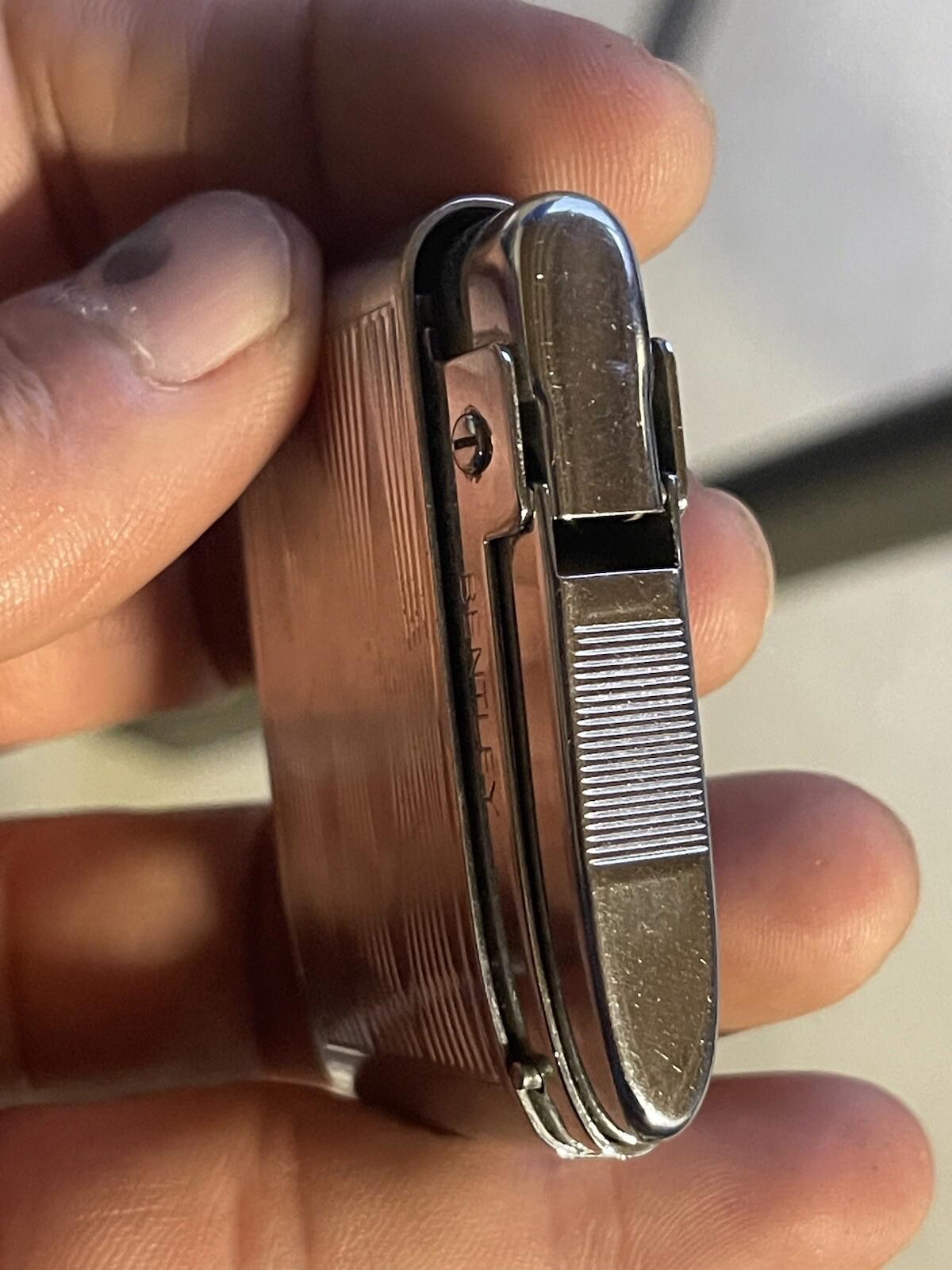 Vintage Bentley Lighter Chrome Metal Made in Austria Cigarette Lighter