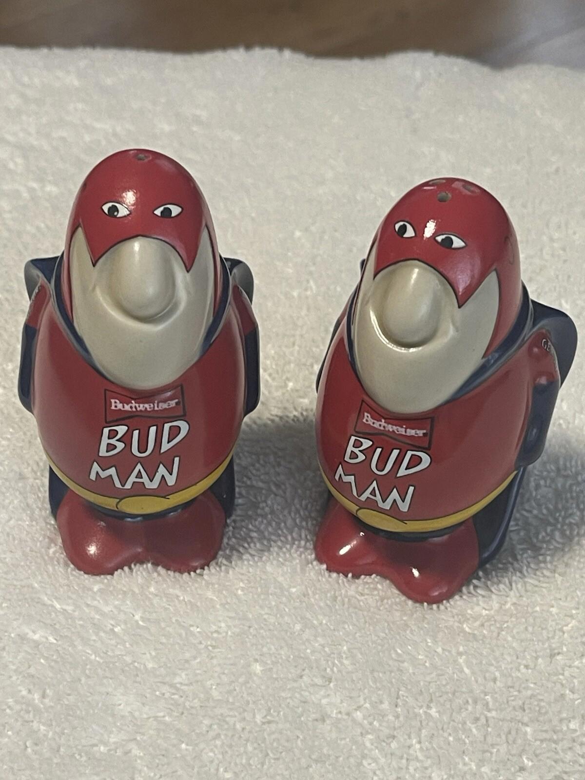 [ BUDWEISER ] BUD MAN, Ceramic Salt & Pepper Shakers
