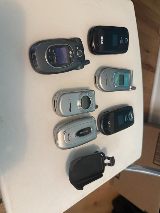 Lot Of 6 Vintage Cell Phones (Verizon) Untested