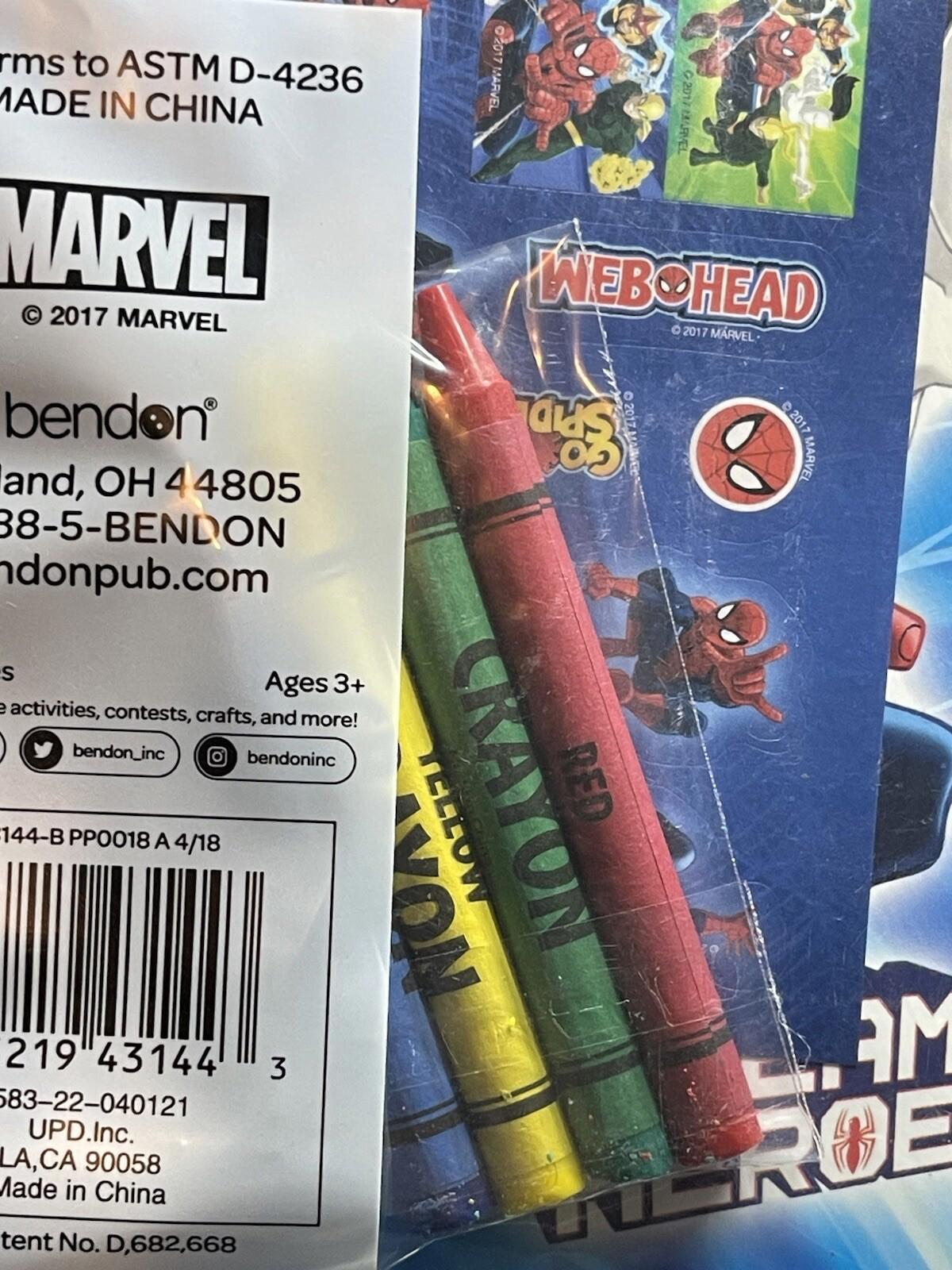 X2 Play Pack and Grab Go Spiderman 4 crayons 24 Page Fun Size Coloring Book (21)