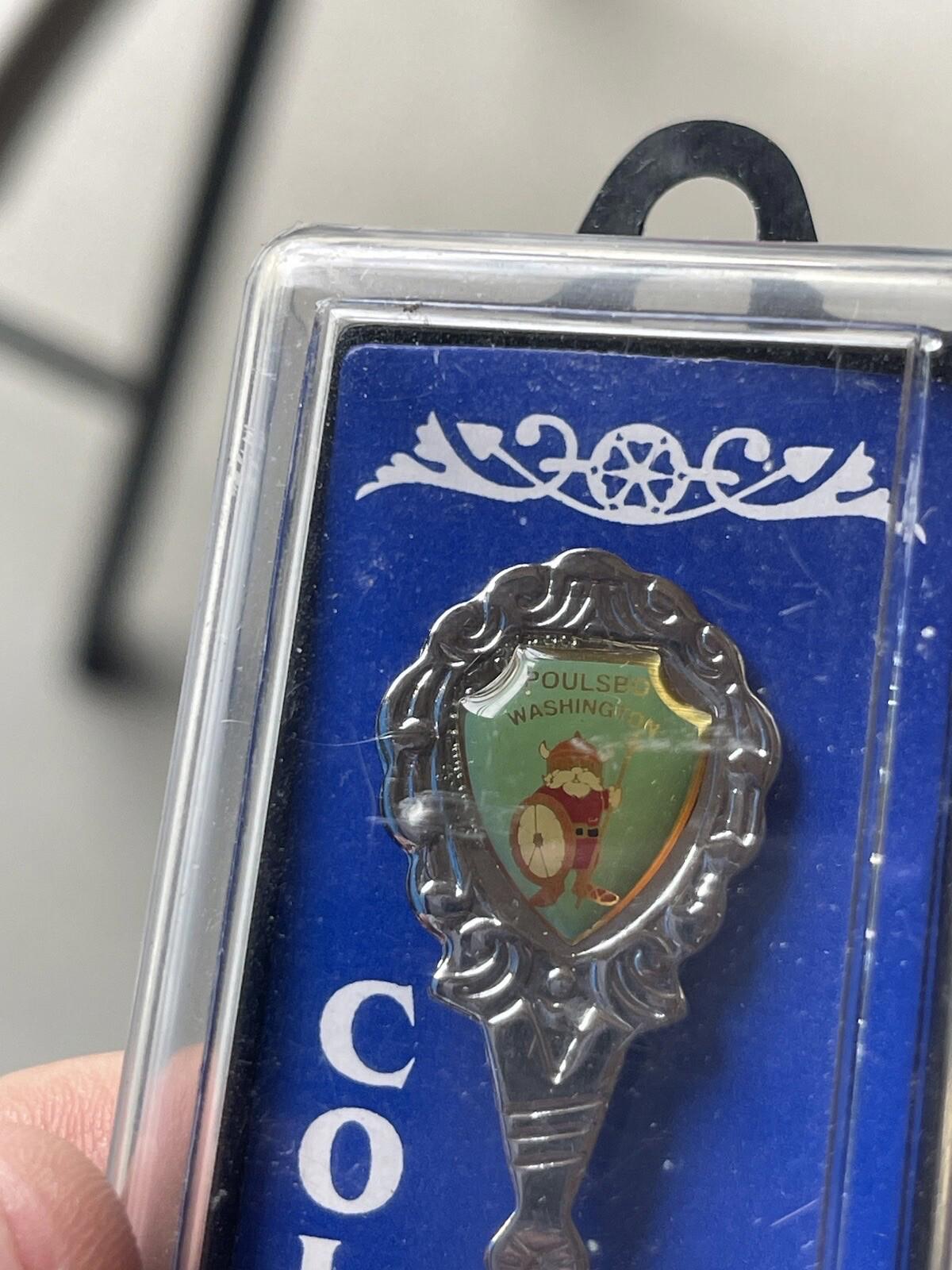 Mount Saint Helens, Washington (top) on Souvenir Spoon